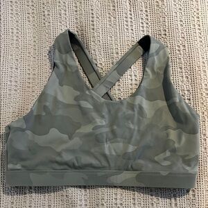Olive Camo Sports Bra